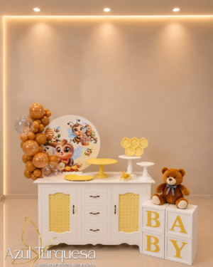 Kit abelha urso Festa na mesa