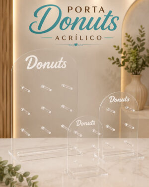 porta donuts em acriliico